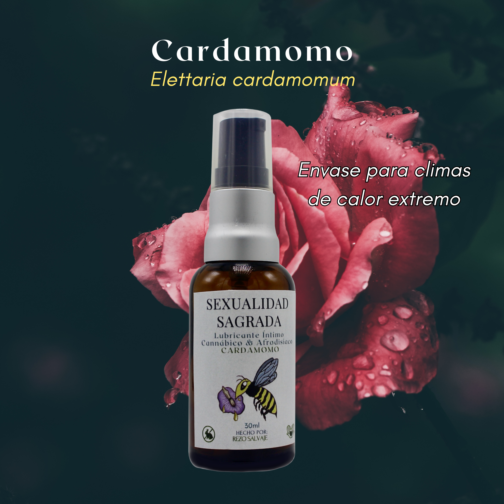 Lubricante Íntimo Afrodisiaco Cardamomo Envase Calor Extremo- 30gr